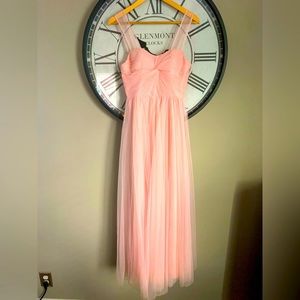NWOT Revelry Pippa Tulle Petal Pink Full-Length Bridesmaids Dress